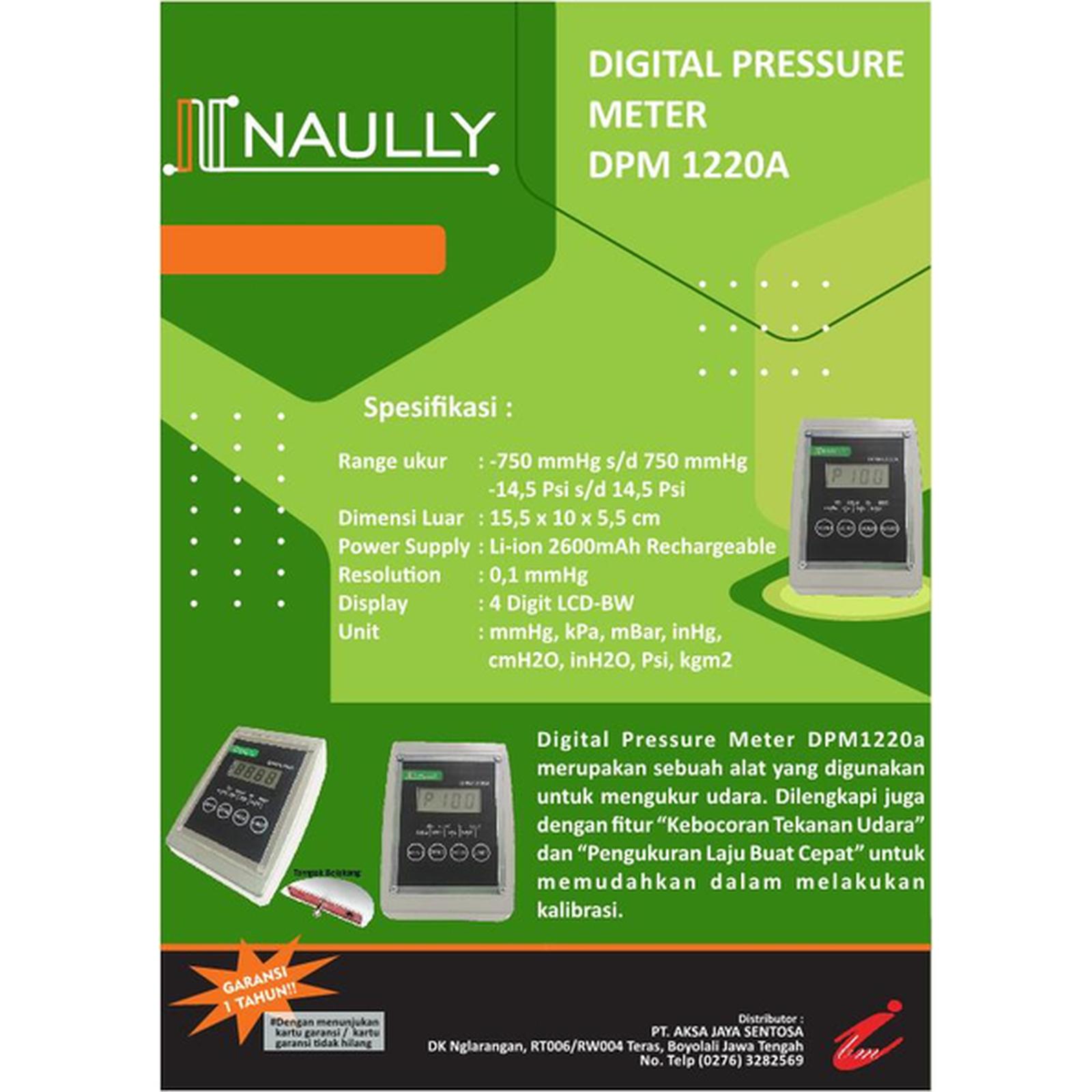 Digital Pressure Meter NAULLY (DPM1220A)